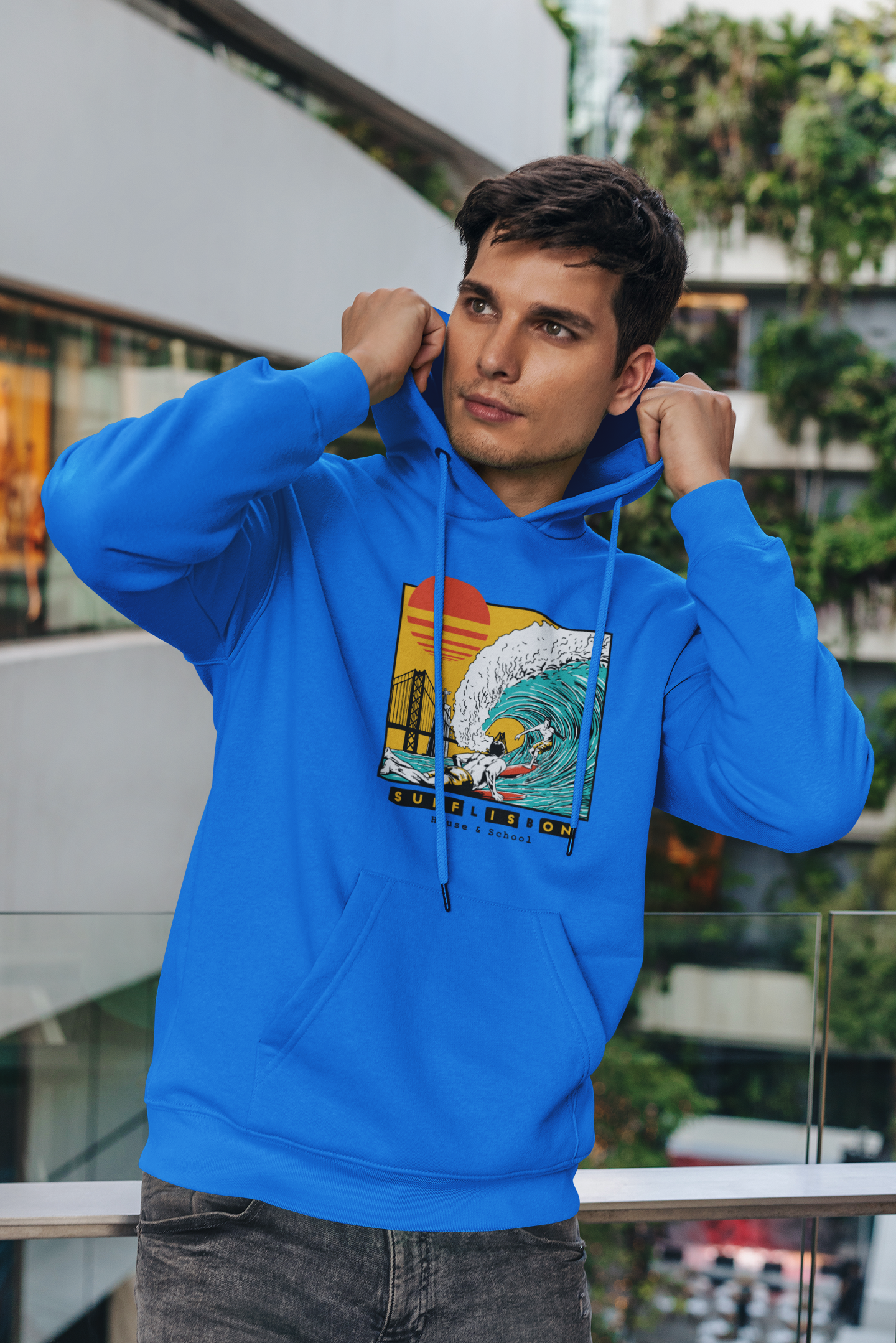 Unisex Organic "Surf & City" Hoodie