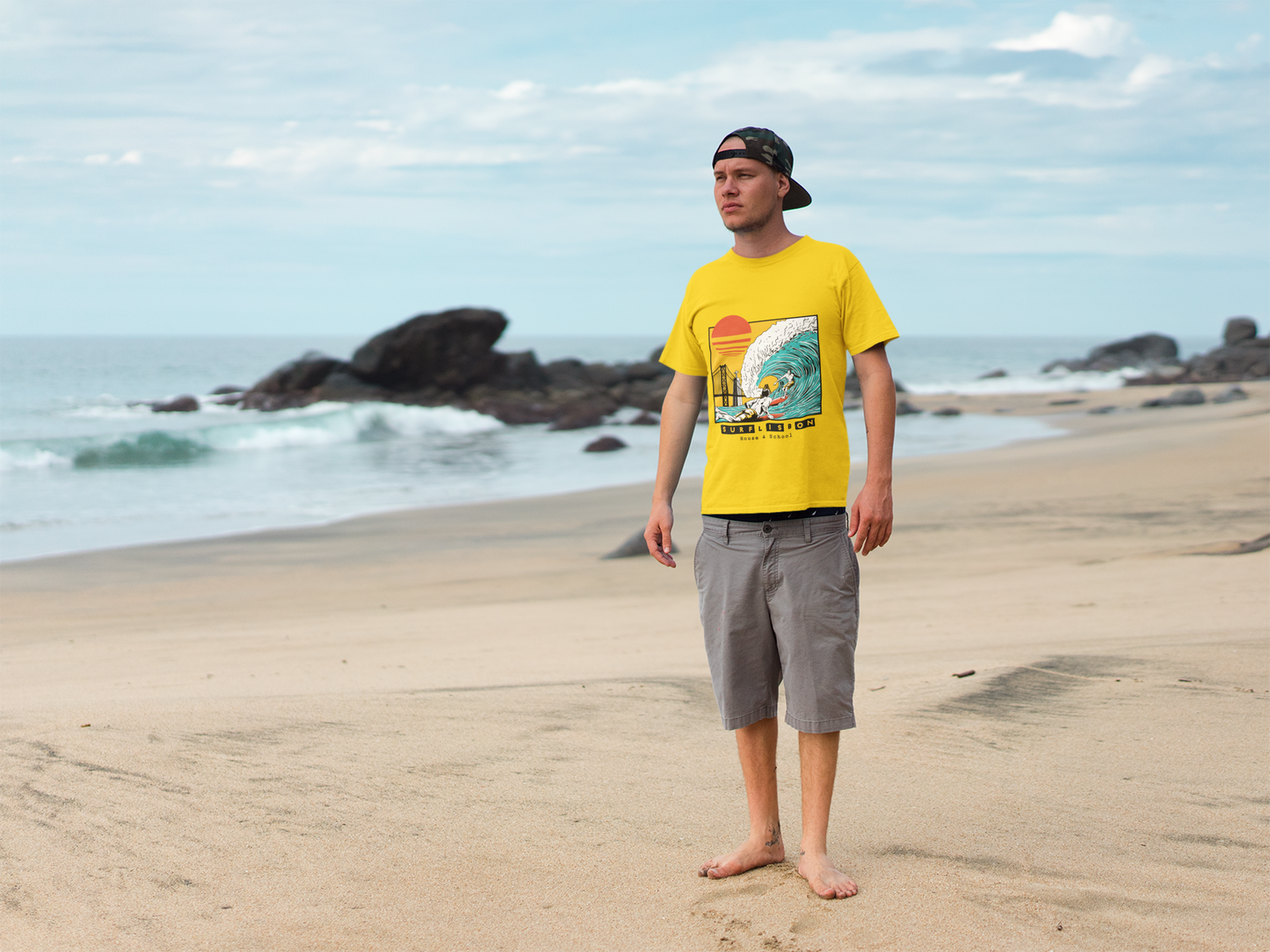 Organic Orange Sun T-shirt - Men