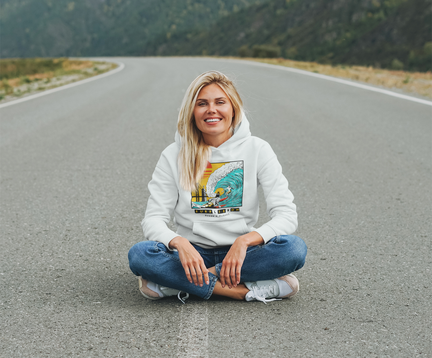 Organic "Surf & City" Hoodie - Women